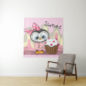 スイートペンギンカップケーキ タペストリー (インサイチュ)