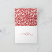 スイートホリー緑のクリスマスレッド シーズンカード (内部)