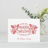 スイートホリー緑のクリスマスレッド シーズンカード (スタンド正面)