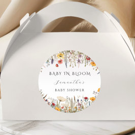 スイートホワイトフローラベビーイン開花シャワー ラウンドシール