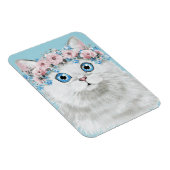 スイートホワイトフローラ猫 マグネット (右側)