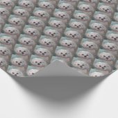 スイートホワイトマルチーズヨークシャーテリアミックス ラッピングペーパー (角)