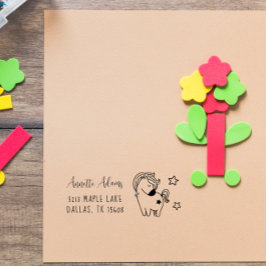 スイートホースドードルカスタムキッズネームパーソナライズされた セルフインキングスタンプ