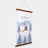スイートホームウィンターマウンテン子供部屋ウォールデコール 吊り下げ型タペストリー (傾斜あり)
