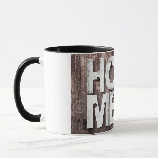 スイートホームウッドボードプランクウォールぶら下がったズ鍵 マグカップ (左)