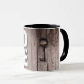 スイートホームウッドボードプランクウォールぶら下がったズ鍵 マグカップ (正面右)