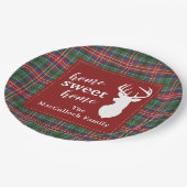 スイートホームタータンチェックファミリープレイドカスタム ペーパープレート (アングル)