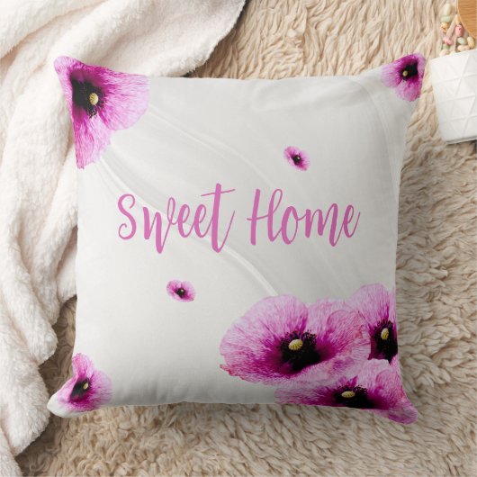 スイートホームピンクフローラ2イン1カスタム装飾用クッション クッション (ブランケット)