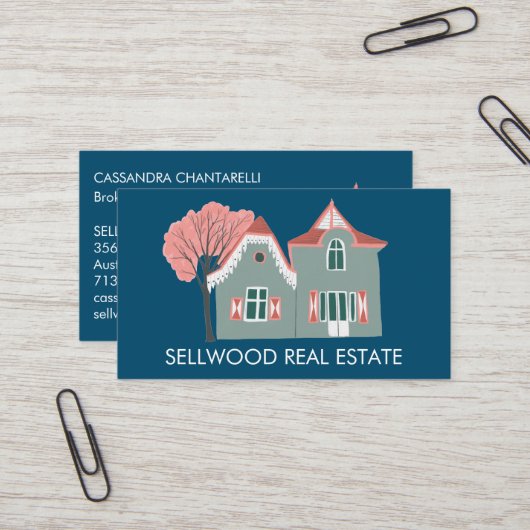 スイートホーム実在エステートブローカーエージェントモーゲージアート 名刺 (正面/裏面インサイチュ)