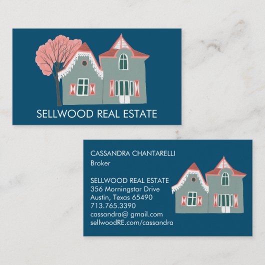 スイートホーム実在エステートブローカーエージェントモーゲージアート 名刺 (正面/裏面)