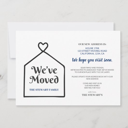 スイートホーム引っ越しましたの新しいアドレスのお知らせ 招待状 (正面)