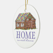 スイートホーム引っ越し祝いパーティーギフトジンガーブレッドハウス セラミックオーナメント (左)