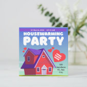 スイートホーム引っ越し祝いパーティーパーティの招待状 招待状 (スタンド正面)