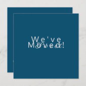 スイートホーム引っ越し祝いパーティーパーティー海ブルー招待状 (正面/裏面)