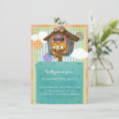 スイートホーム – カワイイストライプの&水玉模様テーマ 招待状 (スタンド正面)