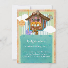 スイートホーム – カワイイストライプの&水玉模様テーマ 招待状