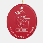 スイートホーム – ニューホーム、ニューアドベンチャー、ニューメモリーズ セラミックオーナメント (左)