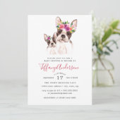 スイートボストンママとベビーフローラベビーシャワー 招待状 (スタンド正面)