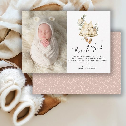 スイートボヘミアンスタイル ベビーシャワーの写真 サンキューカード