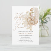 スイートボホテディベア中性ベビーシャワー 招待状 (スタンド正面)