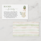 スイートボホニュートラルガールベビーシャワーブズベビー エンクロージャーカード (正面/裏面)