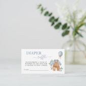 スイートボホニュートラルボーイベビーシャワーオムツラッフル エンクロージャーカード (スタンド正面)