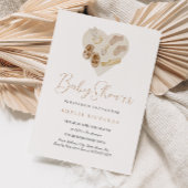 スイートボホハート赤面ピンクベビーシャワー 招待状