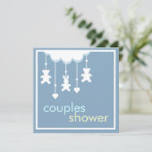 スイートボーイモバイルカップルベビーシャワー招待状 招待状 (スタンド正面)