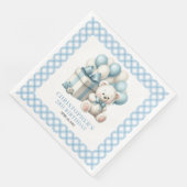 スイートボーイ誕生日ナプキンテディベアバルーンセット (コーナー)