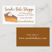 スイートポテトパイスライスベーカリーベーカー菓子シェフ 名刺 (正面/裏面)