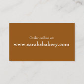 スイートポテトパイスライスベーカリーベーカー菓子シェフ 名刺 (裏面)