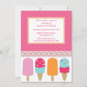 スイートポプスチェクレス·ガールの誕生日パーティーの招待 招待状 (正面)