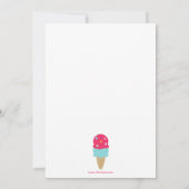 スイートポプスチェクレス·ガールの誕生日パーティーの招待 招待状 (裏面)