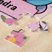 スイートマジカルユニコーンデザインパーソナライズされたガーリー ジグソーパズル (側面)