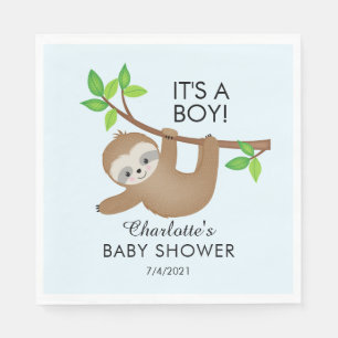 スイートマスIt's a Boy Baby Shawer紙Napkins スタンダードランチョンナプキン