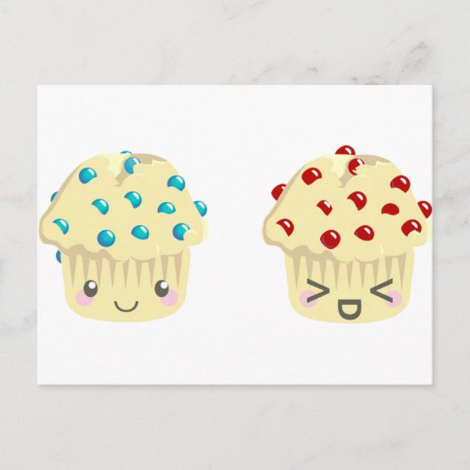 スイートマフィンペアとタートマフィンペア ポストカード (正面)