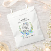 スイートママ&ベビーエレファントシャワーバッグ フェイバーバッグ (クリップ留めされた状態)