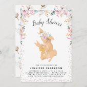 スイートママ&ベビーバニーベビーシャワー 招待状 (正面/裏面)