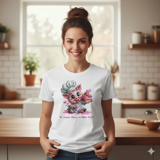 スイートマム豚シェフ 女性用Tシャツ Tシャツ