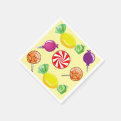 スイートミックスキャンディーイエロー スタンダードカクテルナプキン (角)
