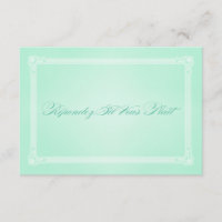 スイートミントグリーンポスタースタイルウェディングRSVP