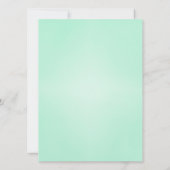 スイートミントグリーンポスタースタイル結婚式招待状 招待状 (裏面)