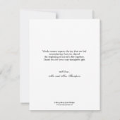 スイートメモリ結婚ズの写真サンキューカードホワイト サンキューカード (裏面)