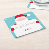 スイートメリークリスマスサンタクロース スクエアペーパーコースター (アングル)