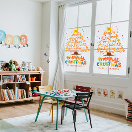 スイートメリークリスマスツリーホリデーデコレーション ウィンドウサイン