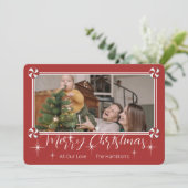 スイートメリークリスマスフォトフラットホリデーカード シーズンカード (スタンド正面)
