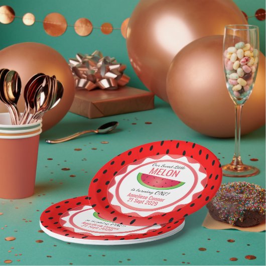 スイートメロン誕生日 ペーパープレート (複数)
