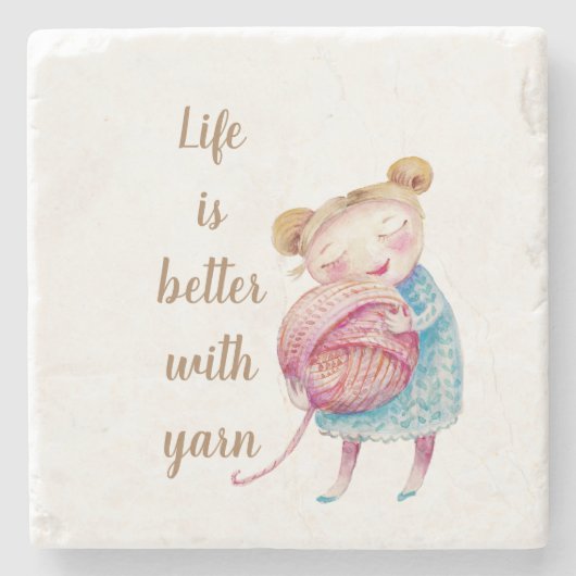 スイートヤーンラバーアクリル ストーンコースター (正面)