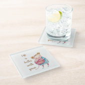 スイートヤーンラバー ガラスコースター (アングル)