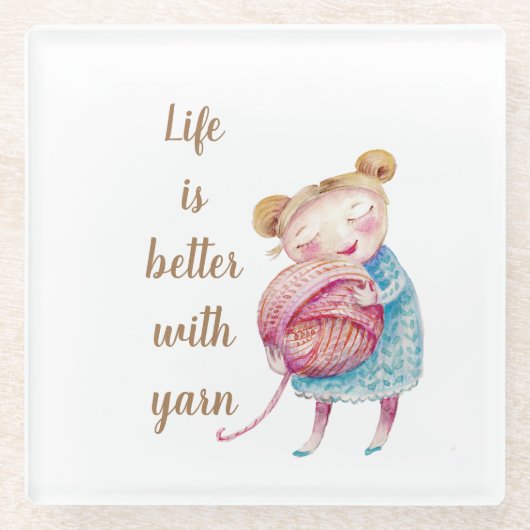 スイートヤーンラバー ガラスコースター (正面)